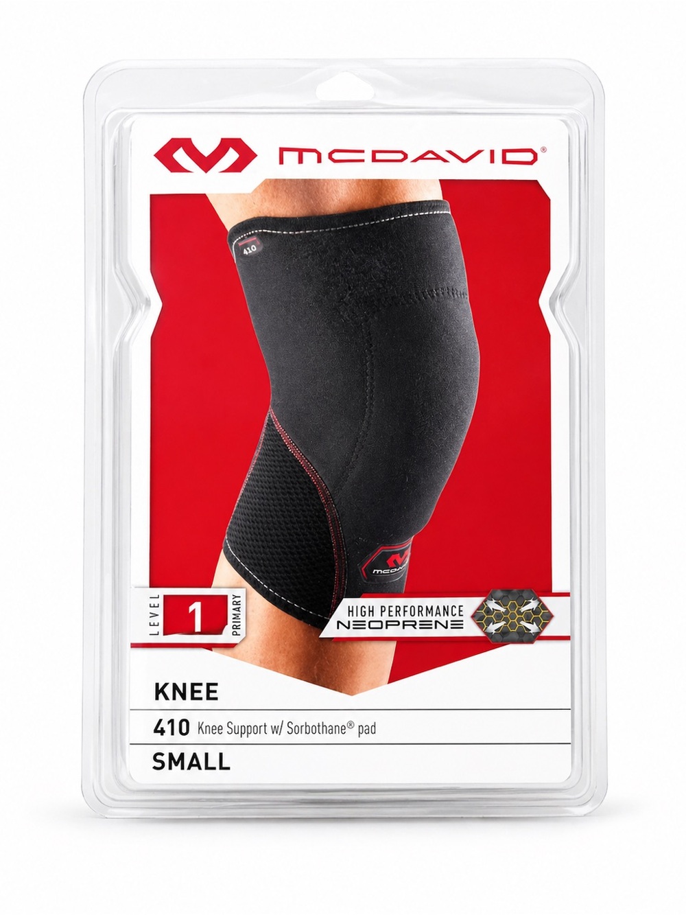 McDavid Level 1 Knee Support (410) Sorbothane Pad - Size Small - Neoprene NEW